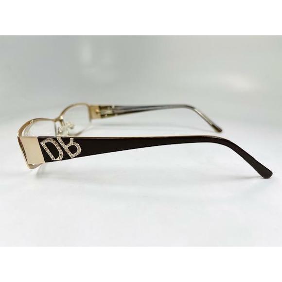 New DB Signature DBS02 Gold & Brown Eyeglasses 51/16/135